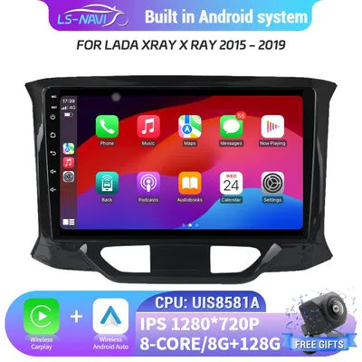 For LADA Xray X Ray 2015-2019 Carplay Android Auto Wireless Navigation System 4G GPS Touch Screen