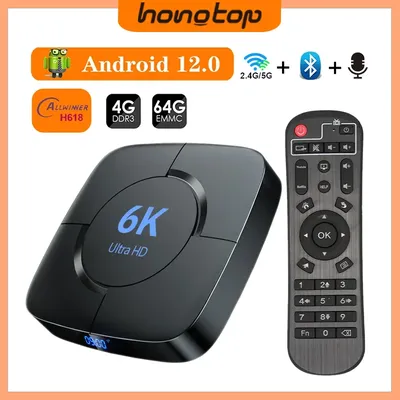 Global 6KPRO TV Box Android 12 Allwinner H618 Quad Core Dual Band Wifi 6K 4K HD Video Smart Voice