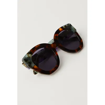 Jimmy Fairly The Swirl Butterfly Sunglasses at Free People in Brn/Brun