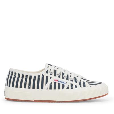 Superga 2750 Stripes Print - Off White navy Trainers