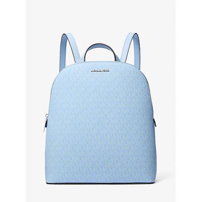 Michael Kors Cindy Large Signature Logo Backpack Blue One Size