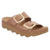 Pantolette ROHDE "FOGGIA", Damen, Gr. 36, braun (hellbraun), Nubukleder, klassisch, Schuhe, Sommerschuh, Hausschuh, Strandschuh, Schlappen mit Softfußbett