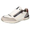 Sneaker MUSTANG SHOES, Herren, Gr. 42, grau (sanftes weiß, grau), Lederimitat, kontrastfarbene Details, sportlich, Schuhe, mit Außenreißverschluss, Freizeitschuh, Halbschuh, Schnürschuh