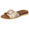 Pantolette MUSTANG SHOES, Damen, Gr. 38, beige pastellfarben, Synthetik, Flechtoptik, modisch, Schuhe, Flats, Sommerschuh, Sandale in Flechtoptik