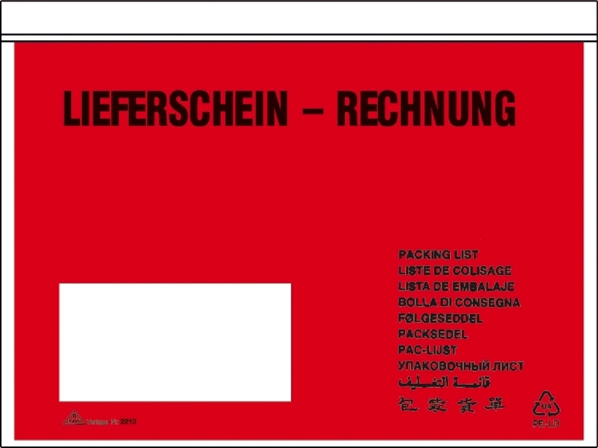 RNK Begleitpapiertasche C5 Lieferschein/Rechnung und Packliste Image