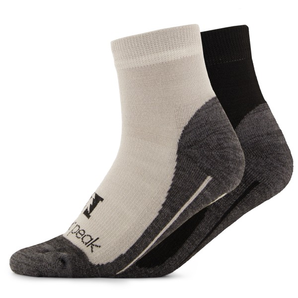 Heber Peak - EvergreenHe. Hiking Quarter Socks 2-Pack - Multifunktionssocken 46-48 | EU 46-48 grau