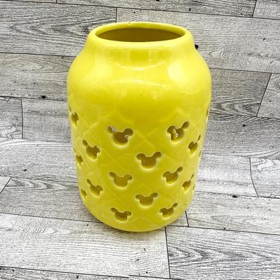 Disney Accents | Disney Mickey Mouse 7" Yellow Ceramic Garden Lantern | Color: Yellow | Size: Os