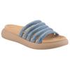 Pantolette GABOR, Damen, Gr. 42, blau (hellblau), Textil, modisch, Schuhe, Plateau, Sommerschuh, Schlappen mit Best Fitting-Ausstattung