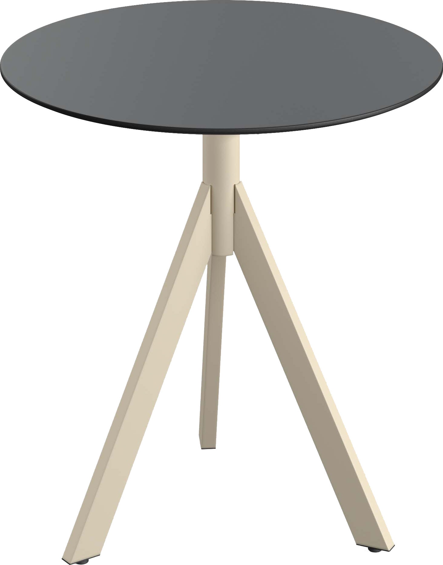 Klapptisch ESSENTIALS "Infinity", schwarz (sand, schwarz, sandfarben), B:70cm H:74cm T:70cm, Pulverbeschichteter Stahl + HPL Tischplatte, Tische, in verschiedenen Ausführungen