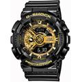Chronograph CASIO G-SHOCK, schwarz (schwarz, goldfarben), Armbanduhren, Herren, Quarzuhr, Armbanduhr,Herrenuhr,digital,bis 20 bar wasserd.Resinarmband