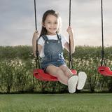Delta Children Funzone Outdoor Metal 3-Piece Swing Set - Includes 2 Swings & 1 Trapeze Bar/Red Metal in Blue | Wayfair OP86557GN-1637