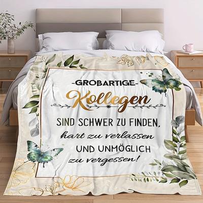 TEMU Colleague Retirement Gift - Machine Washable Flannel Throw Blanket With Inspirational Quote, & , Home, Office, Camping & Travel, Retirement Gifts For Colleagues Image