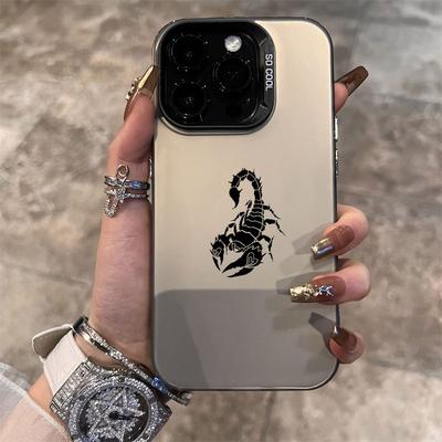 TEMU Black Pattern Suitable For Tpu Case For Iphone 16 Pro Max, Iphone 15/14 Plus/13 Pro/12/11/7/8 Plus/x/xr/xs Max Fashionable Anti-drop Colorful Silvery Protective Cover Image