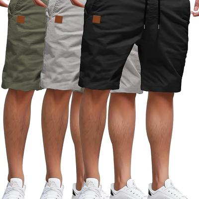 TEMU Men' Color Casual Sports Shorts Set, Summer Outdoor Shorts For Men. Image