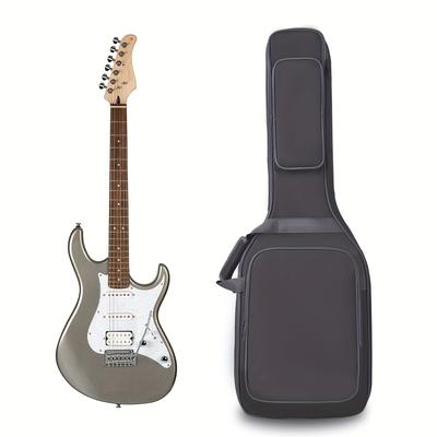 TEMU Black Thickened 12mm Electric Guitar Storage Bag With Fixed Head, Electric Bass Storage Bag, Waterproof, Dustproof, Shockproof, ,