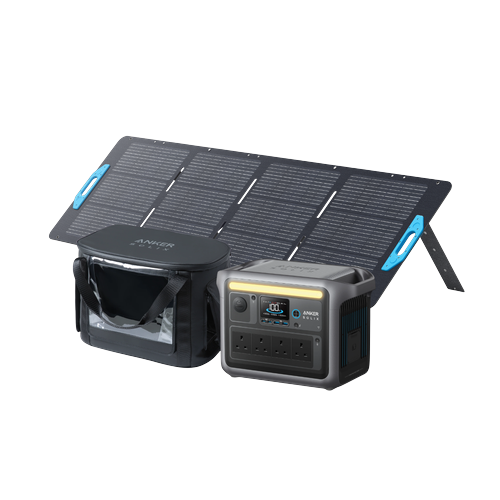 Anker SOLIX C1000 Solar Generator + 200W Solar Panel + Water-Resistant Case