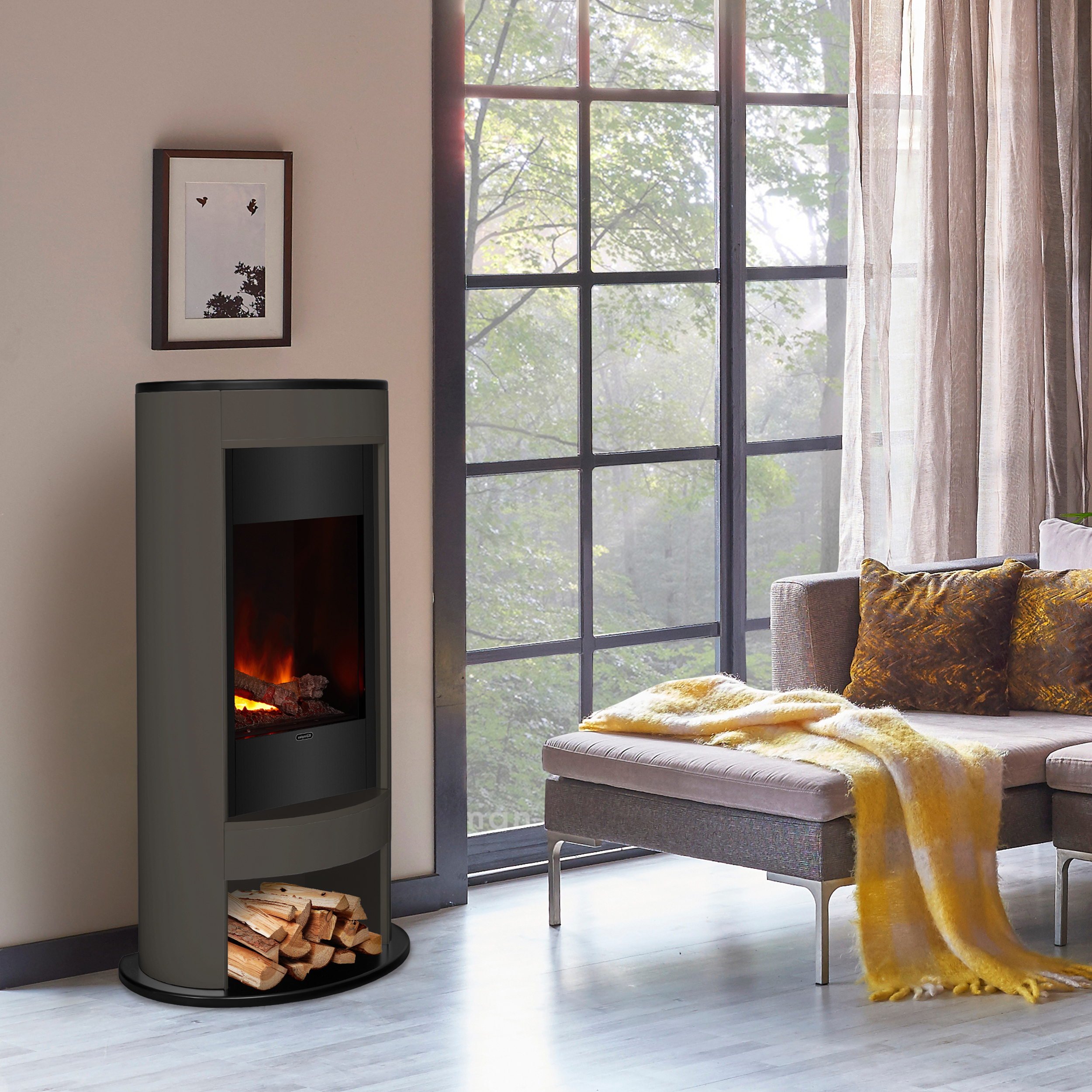 Dimplex Verdi [Elektrokamin Opti-myst]: Quarzgrau