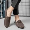 Leder Männer Müßiggänger Neue Mode Wanderschuhe Bequeme Mann Stick Wohnungen Klassische Original Stil Männer Casual Mokassins Große Größe 38-49