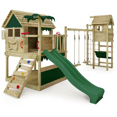Fatmoose - Spielturm Klettergerüst TikaTaka mit Rutsche & TowerSwing, Kletterturm mit Sandkasten, Image