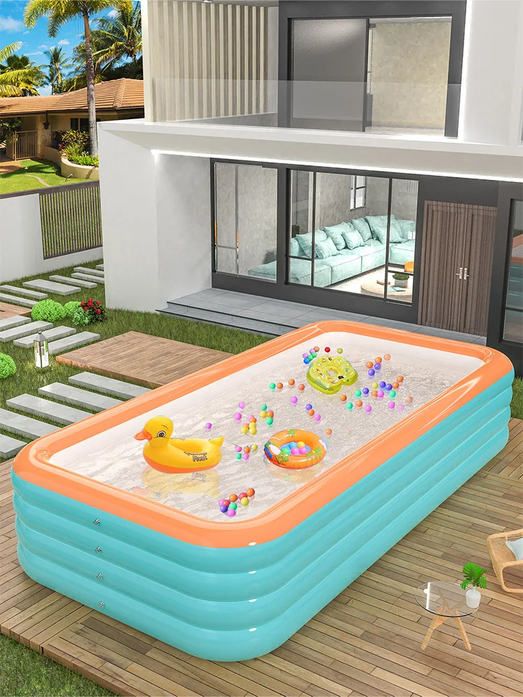 Cross-border Exclusive Thickened Eco-friendlyPVCInflatable Swimming Pool Large Adult Swimming Pool Household Outdoor Pool Image