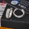 IsRainy Hip Hop Rock VVS1 D Echte GRA Moissanit Creolen 100 % 925 Sterling Silber Ohr Hoop Edlen