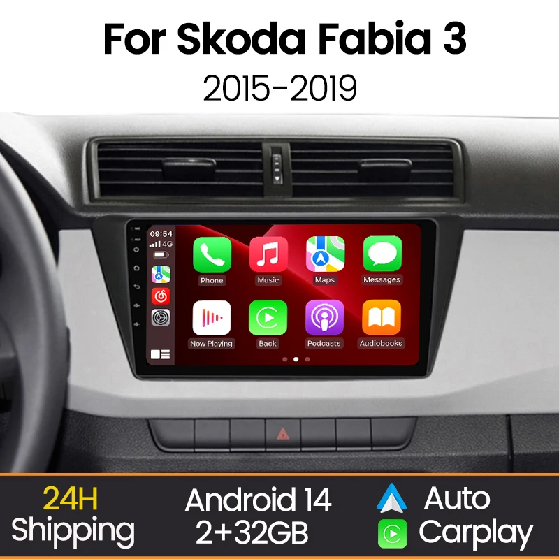 MEKEDE 2 Din Android Auto Radio Stereo Für Skoda Fabia 3 III 2015 Multimedia Video Player GPS Drahtlose Carplay Auto audio Stereo Image