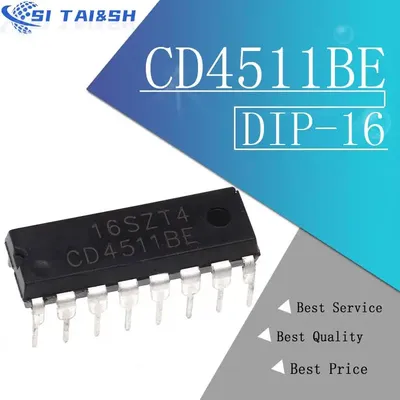 10PCS CD4511BE DIP16 CD4511 Encoder, decoder, multiplexer und demultiplexer BCD zu 7 Segment Neue Image
