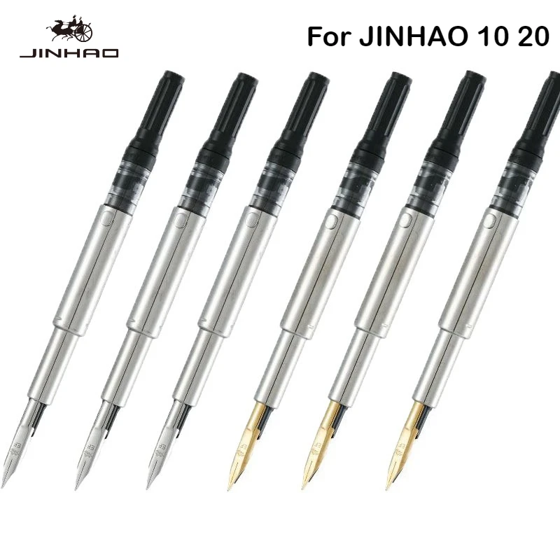 JINHAO 10 20 Füllfederhalter mit Tintenkonvertern, 5,5 mm Kaliber, Nachfüllbare Tintenpatronen für Schule und Büro Image