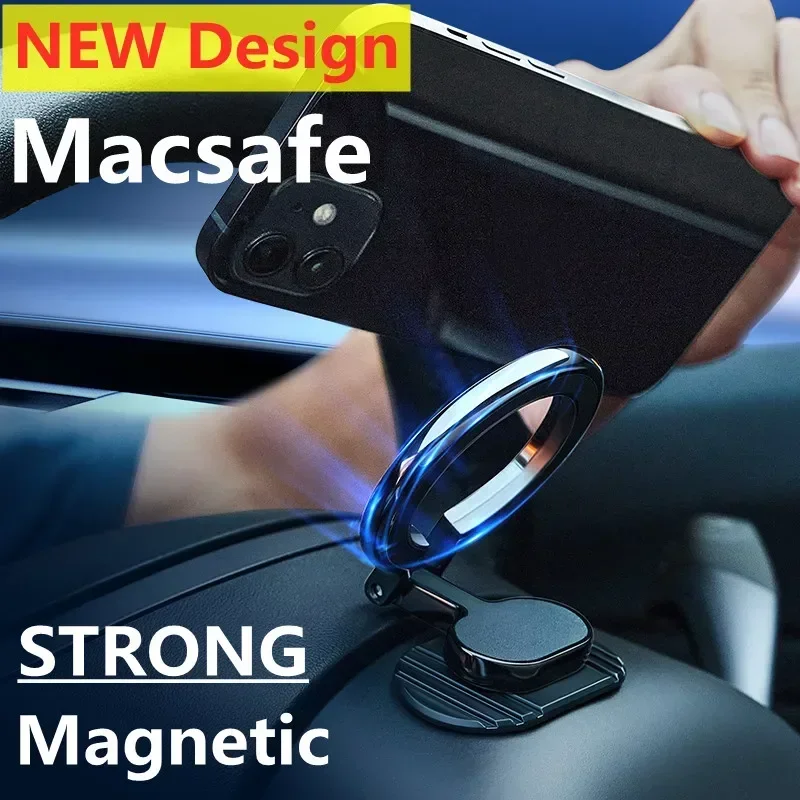 Magnetische Autotelefon halter mobile Armaturen brett Auto halterung Ständer Unterstützung für iPhone 15 14 13 12 Fall klappbare Auto halterung Image