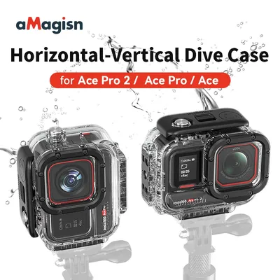 60M Underwater Diving Case For Insta360 Ace/Ace Pro/Ace Pro 2 Waterproof Housing Cover Protective