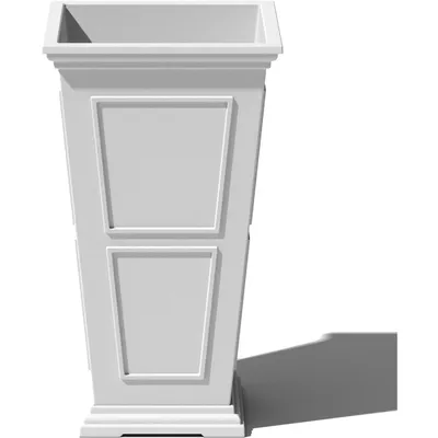 Tall Plastic Planter - Large Outdoor Planter for Front Porch | Crack Resistant All-Weather Use |