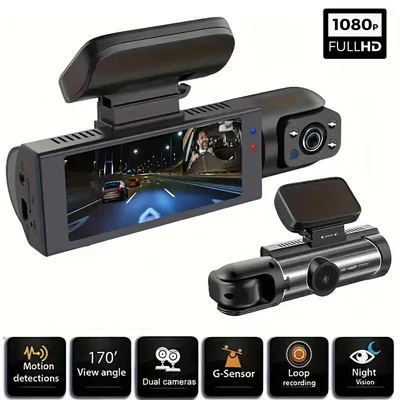1080P WIFI Dual camera Dash Cam for cars,Front And Inside,car camera with IR Night Vision,Loop