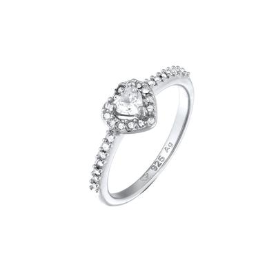 Elli - Herz Zirkonia Weiß 925 Sterling Silber Ringe 1 ct Damen Image