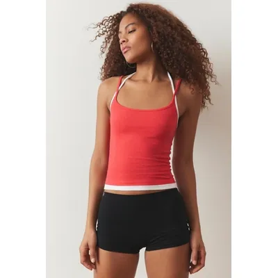 UO Layered Cami - Red XS at Urban Outfitters