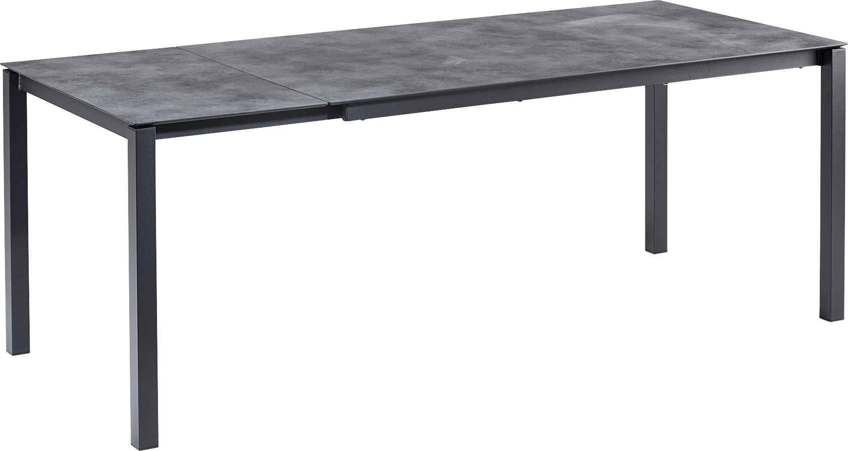 Gartentisch BEST "Palazzo", grau (anthrazit), B:200cm H:75cm T:80cm, Aluminium/HPL, Tische, ausziehbar