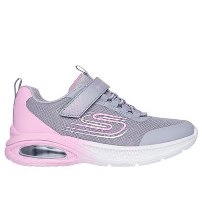 Skechers Girl's Microspec Max Advance - Fly 3.0 Sneaker | Size 13.5 | Gray/Lavender | Textile/Synthetic
