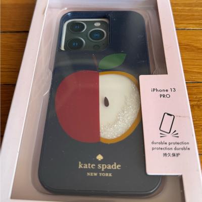 Kate Spade Cell Phones & Accessories | Kate Spade Black Case For Iphone 13 Pro With Bold Apple Design | Color: Black | Size: Os