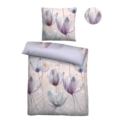 Bettwäsche BIBERNA "0614508", lila (flieder), B/L: 135cm x 200cm, , Mako-Satin, B/L: 80cm x 80cm, Mako-Satin, Obermaterial: 100% Baumwolle, Bettwäsche, feiner Glanz + weicher Griff, pflegeleicht, ganzjährig einsetzbar, RV Image