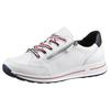 Sneaker ARA "OSAKA", Damen, Gr. 3,5 (36), bunt (weiß, dunkelblau), Glattleder, kontrastfarbene Details, sportlich, Schuhe, mit Reißverschluss, H-Weite, Freizeitschuh, Halbschuh, Schnürschuh