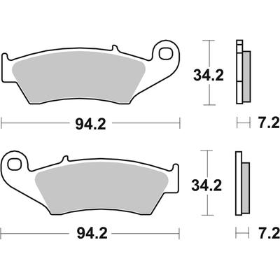 BREMBO Bremsbelagsatz, Scheibenbremse vorne rechts links weiß für HONDA MOTORCYCLES KAWASAKI YAMAHA APRILIA GASGAS BETA 07KA17LA Image