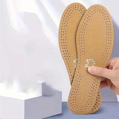 TEMU A Pair Of First-layer Cowhide Insoles For Men And Women To Sweat, Reduce Shock And For Single Shoes And Sports Casual Shoes
