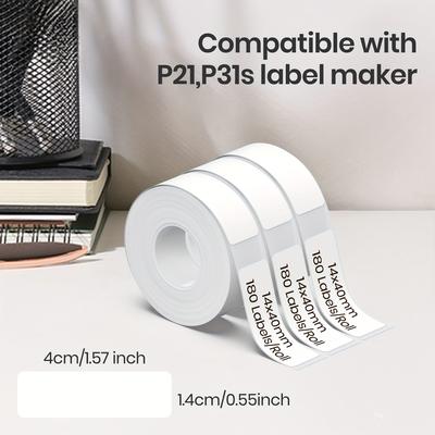 TEMU Thermal Label Printing Stickers, 14mm×40mm, For Home & Shopping Tags, Compatible With P21&p31 Label Printers, Thermal Printer Label Stickers Image