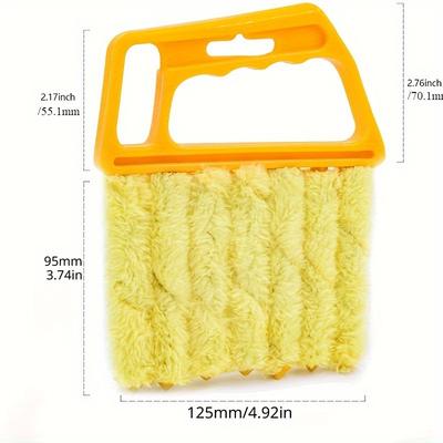 TEMU 1pc, Washable Window Cleaning Brushes With Microfibers For Effortless Dust Collection And Blinds Cleaning Image
