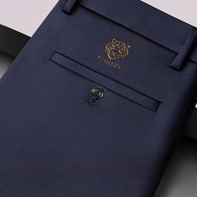 TEMU Men's Lightweight Business Casual Straight-leg Dress Pants Made Of Summer . Image