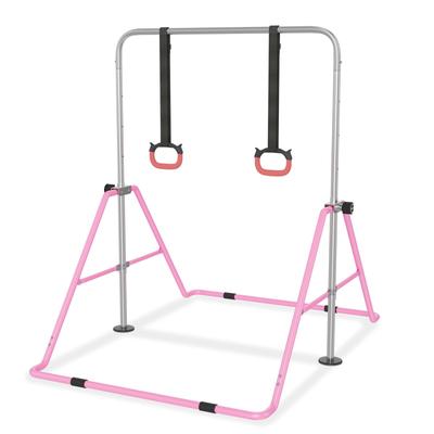 TEMU 1pc Adjustable Pink Pull-up Bar, Pp Material, Fit For Home Gym Workouts And Strength Training, Gym Accessories Image