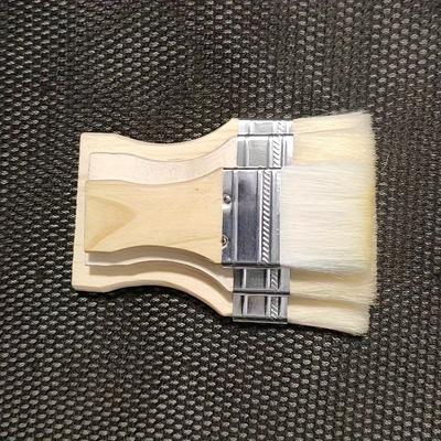 TEMU 3-pack Flat Paddle Paint Brushes Set, 50mm/75mm/100mm (2/3/4 Inch), Synthetic Wool, Anti-shedding, Durable Metal Ferrules, Natural Wood Handles, For Oil & Acrylic Paints, Artistic Painting Tools Image