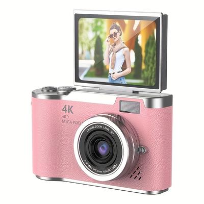 TEMU Entry-level Reversible Screen Ccd Camera, Wide-angle Lens Ccd, Cmos Sensor, 800 Mah , Portable Camera, Card Camera Image