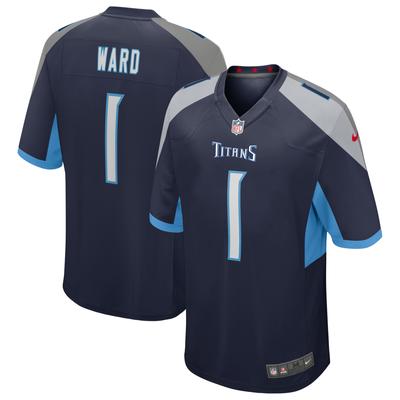 Tennessee Titans NFL 2025 Draft First Round Pick Nike Game Ausweichtrikot - Marineblau - Cameron Ward - Herren Image