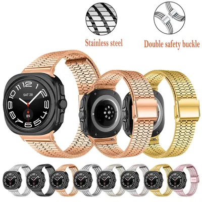 Armband kompatibel mit Samsung Galaxy Ultra 47 mm Edelstahlarmband für Galaxy Ultra 47 mm Image