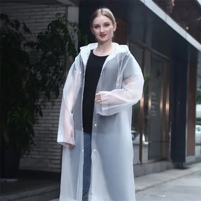 Non-Disposable Padded Adult Raincoat Outdoor Travel EVA Hiking Poncho Rain Suit Rain Waterproof Rain Gear